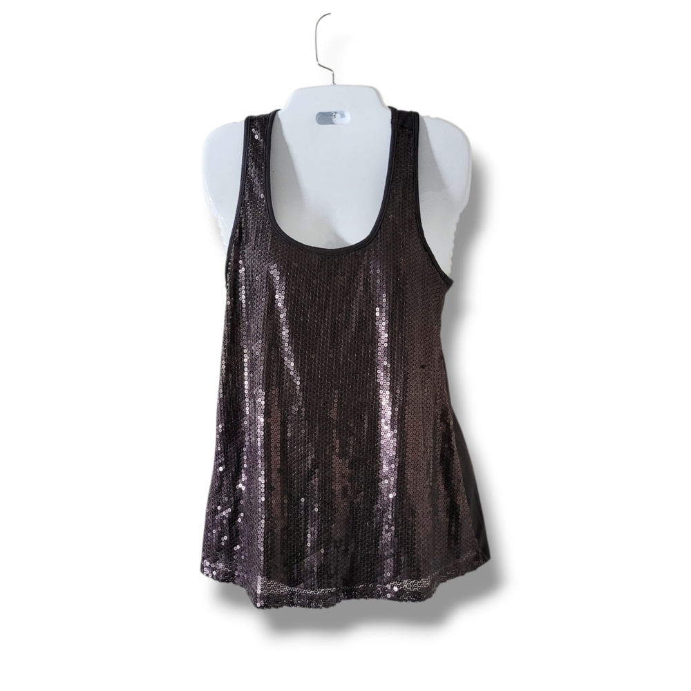 Julie's Closet | Cute Shimmery Y2K Gray Sequins Tank Top (SIZE M)